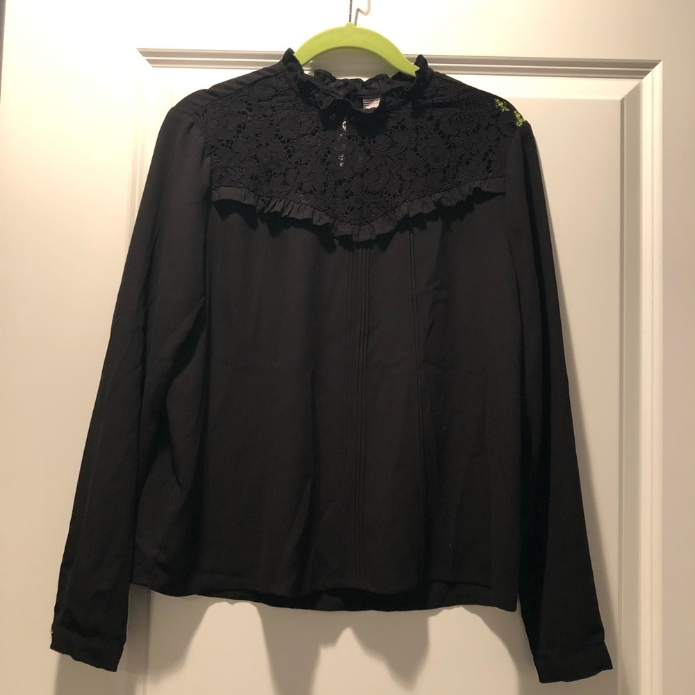 Black lace blouse